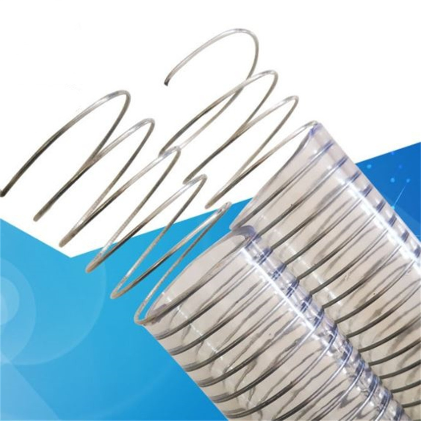 Manufacture Industrial Transparent Anti Static PVC Flexible Vacuum Spiral Steel Wire Pipe Hose