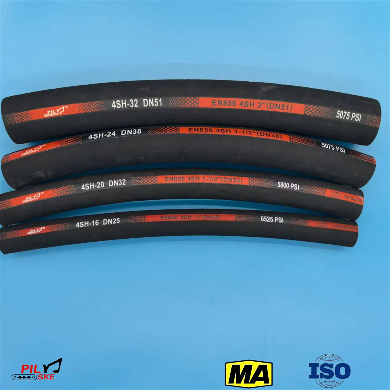 Construction Machinery Power Steering Assemble 6090 Psi Wire Multi-Spiral Hydraulic Hose