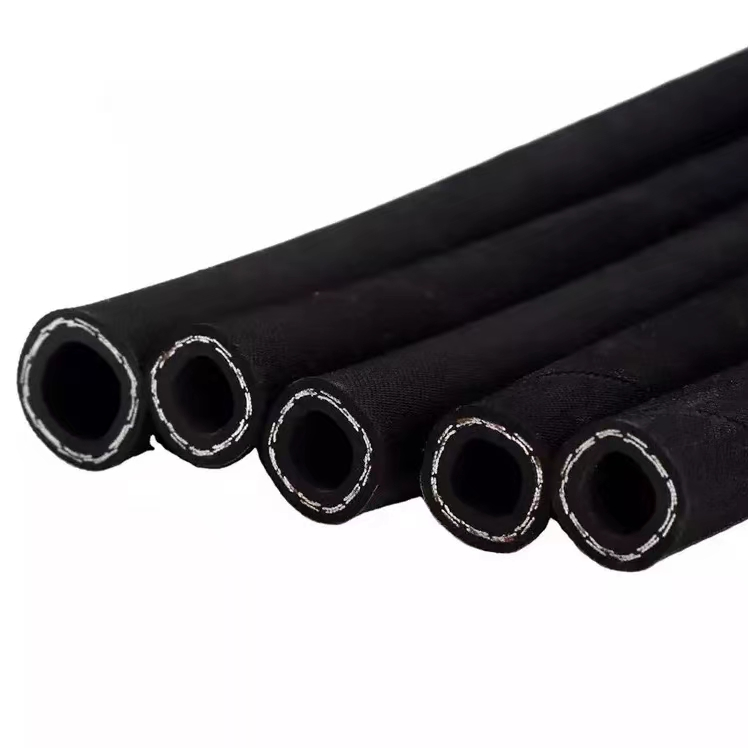 An6 Oil Cooler Hose NBR Rubber Tube Auto Racingmotorcycle 304 Stainless Steel Wire Braided High Pressure Hydraulic Pipe Hydraulic Hose
