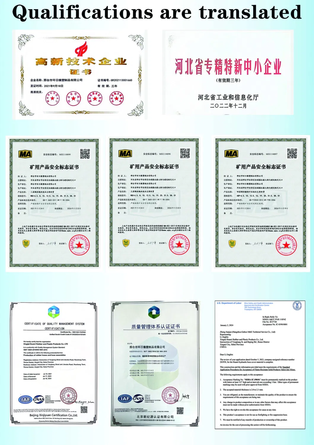 Qualification Certificate