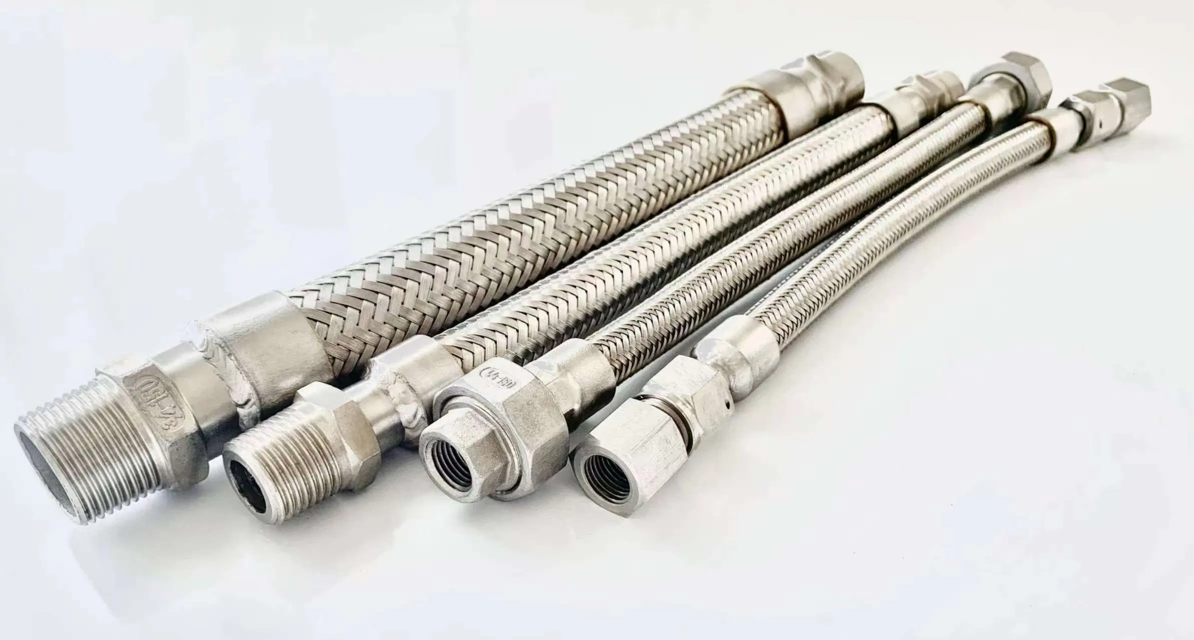 SS304/316 Metal Wire Braided Stainless Steel Threaded Connection Type Flexible Metal Hose for Various Industries