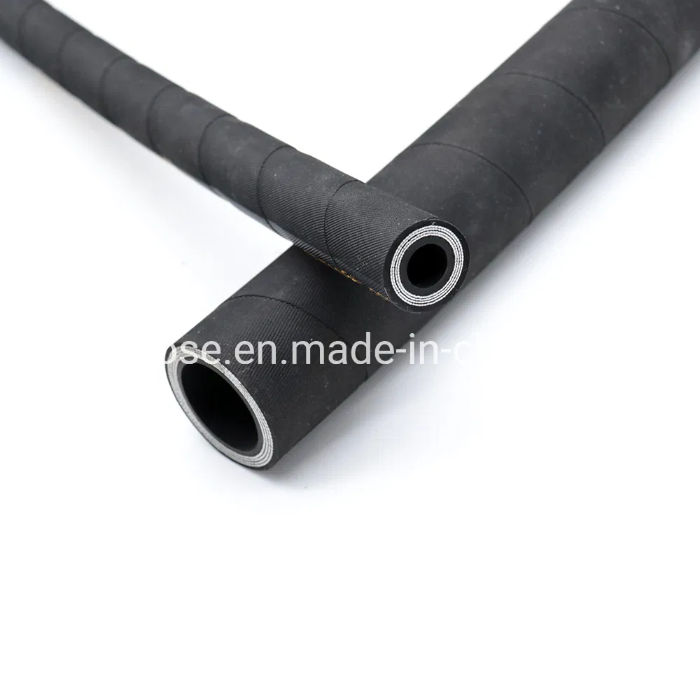 SAE 100 R1at 14 Nw 6 800 Bar 6m Brake Stripe High Power Steering Quality Wire Braid Hydraulic Hose Pipe for Forklift