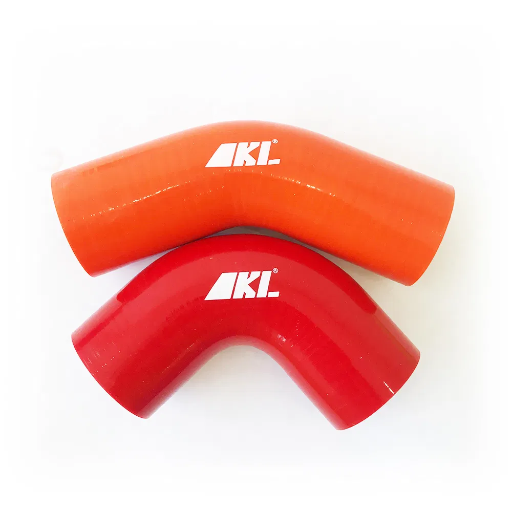 High Temp Resistant Customized Size 45/90/120 Degree 3-6 Ply Reinforced 51/63/75mm Radiator Intercooler Coolant Braided Flexible Auto Intake Turbo Silicone Hose