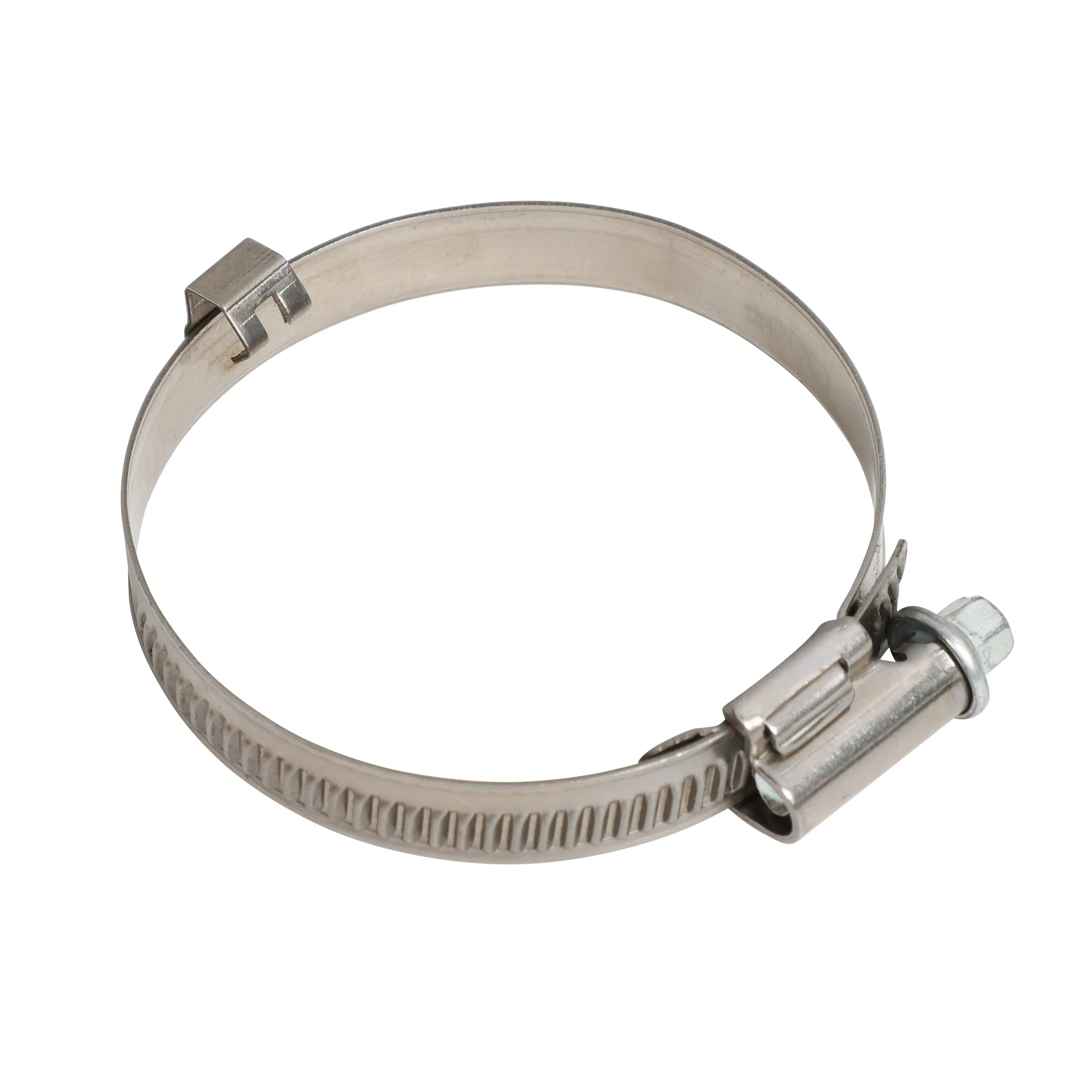 DIN 3017 Embossed Non-Perforated Torro Worm Gear &amp; Worm Drive Hose Clamp with Asymmetric Housing, German Type, 12 mm Bandwidth, 316 Stainless Steel, Automotive