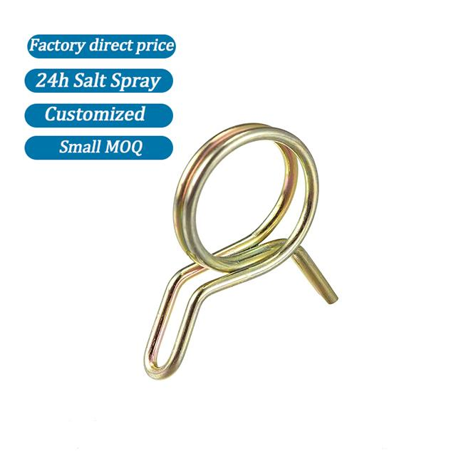 Factory Fuel Hose 65mn Steel Stainless Steel Zinc Plated 9mm Double Wire Springs Clamp for Automotive