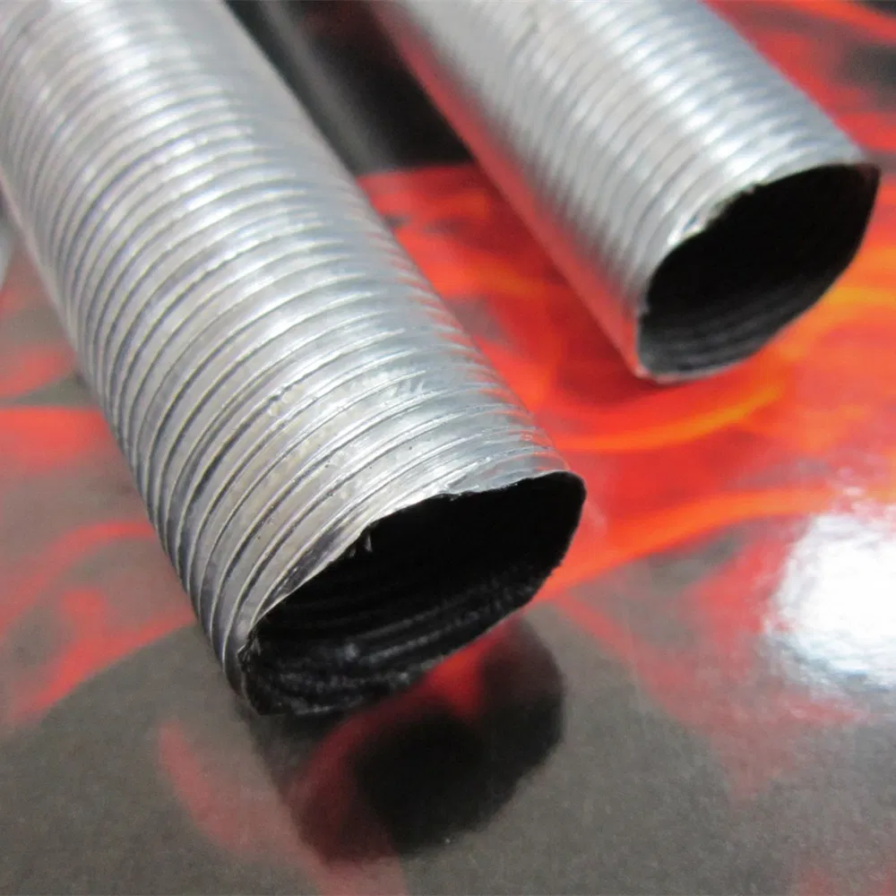 Heat Protector Heater Hose Return Hose From Heater Core to Pipe Silver Aluminum Thermal Sleeve