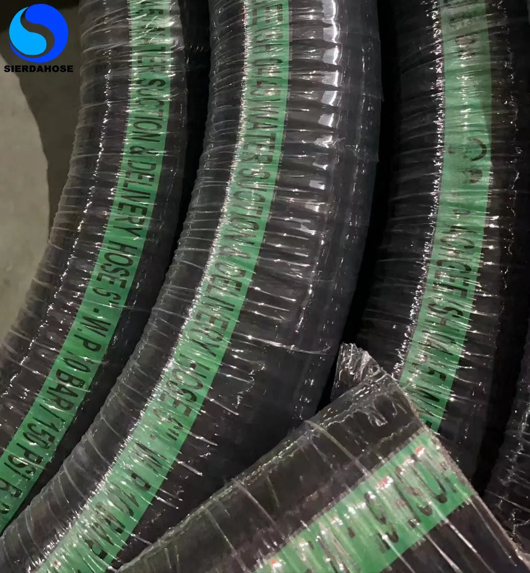 2-10 Inch 150psi Rubber Water Suction &amp; Delivery Hose with Spiral Wire Insert for Water Discharge Pump