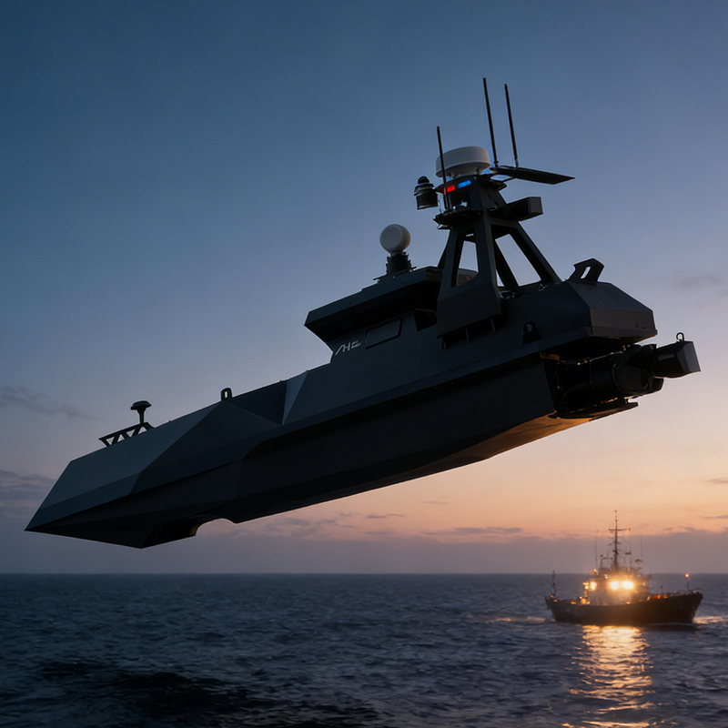 Wide-Area Marine Research Platform for Long-Duration Survey Missions Unmanned Boat