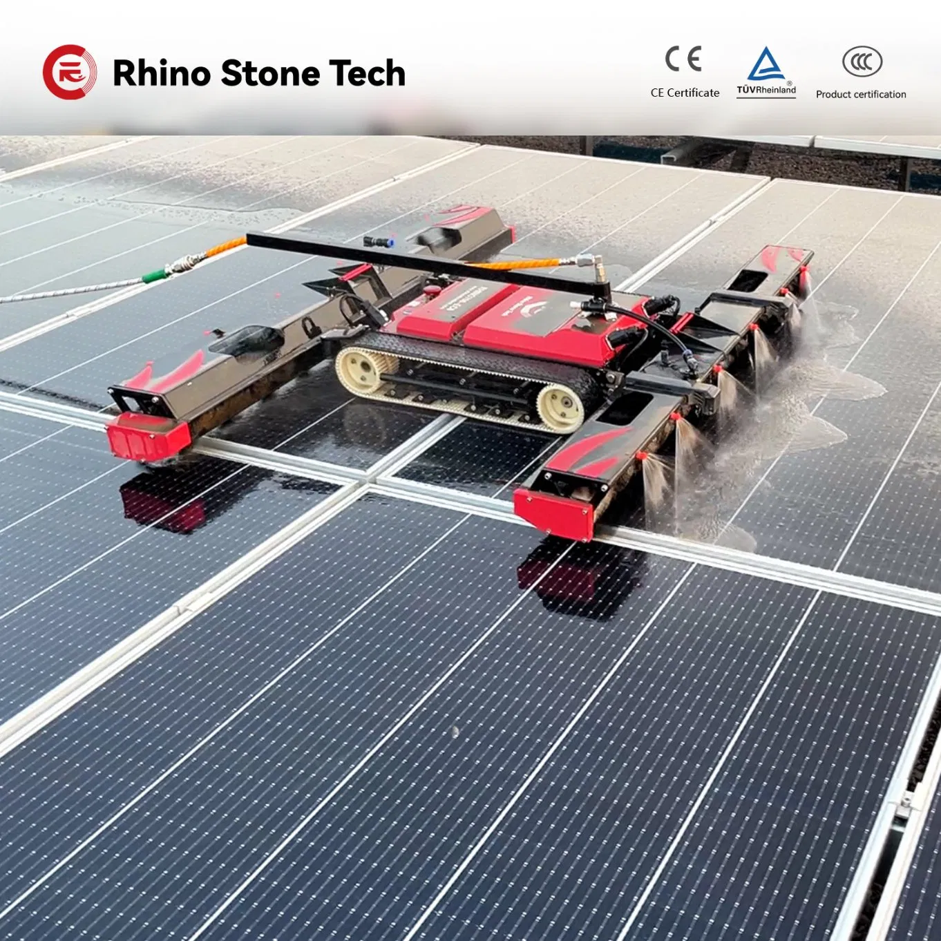 Intelligent Crawler Lightweight PV Trackless Cleaning Roller Brush Solar Panel Cleaning Robot