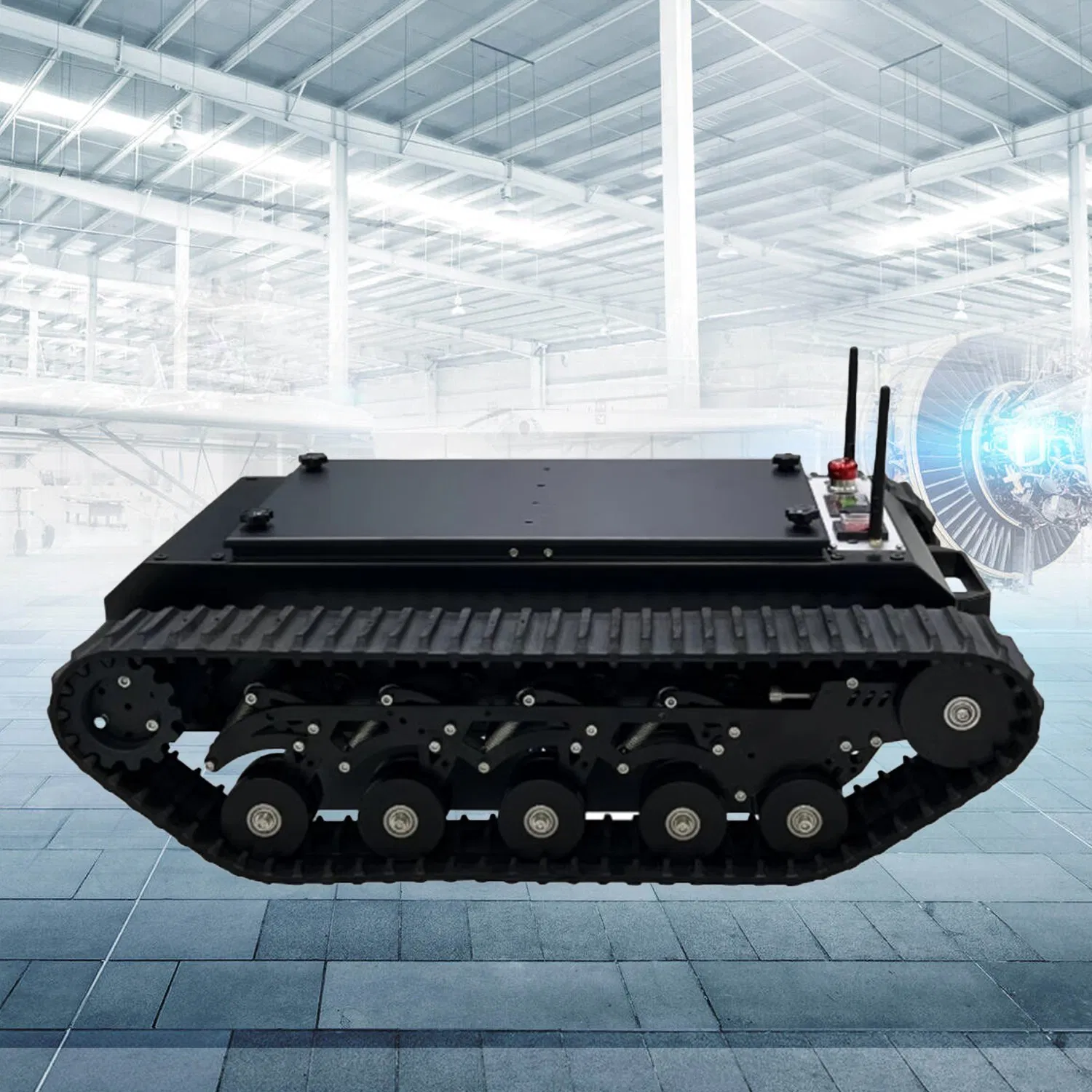 Lightweight Educational Tracked Robot Chassis with Raspberry Pi Compatibility Customizable Mounting Holes for Stem Projects