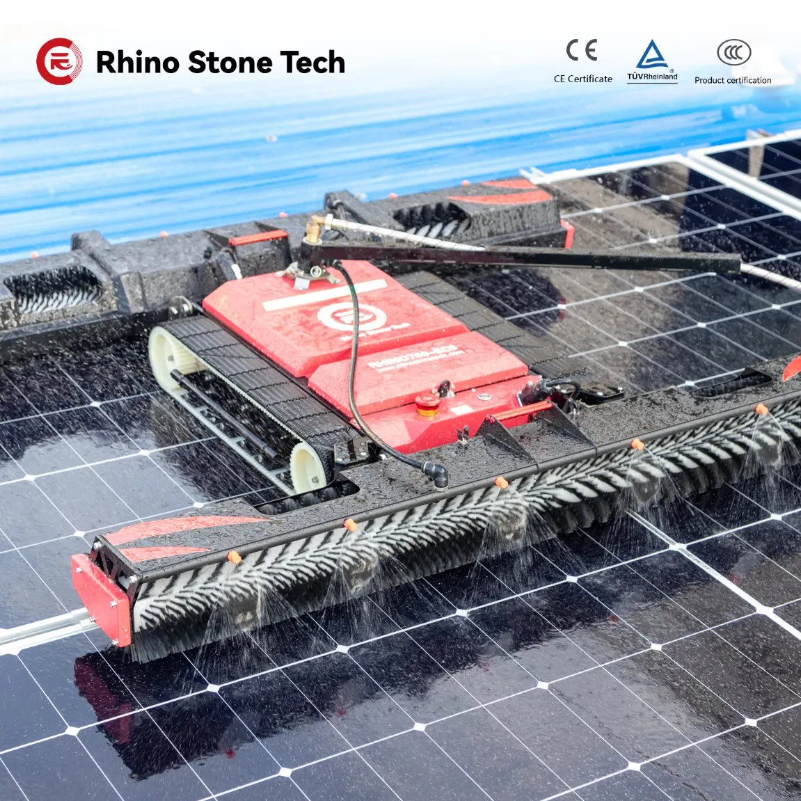 Intelligent Crawler Lightweight PV Trackless Cleaning Roller Brush Solar Panel Cleaning Robot