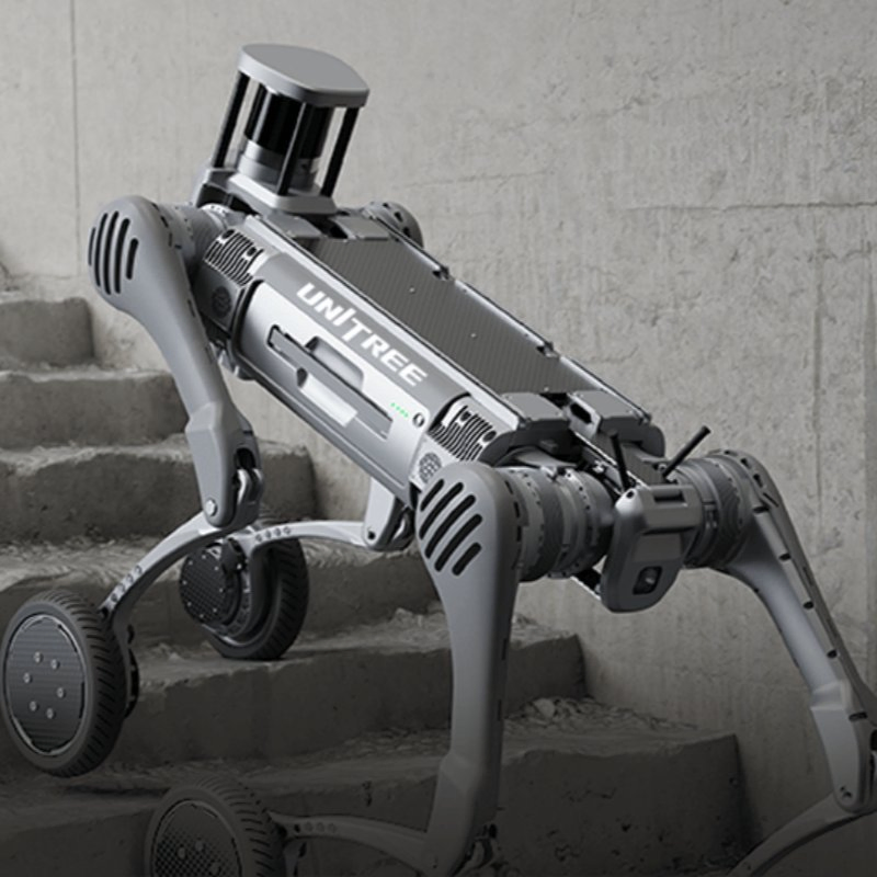 Unitree B2-W Industrial Robot Dog 100kg Payload All-Terrain Navigation IP67 Waterproof