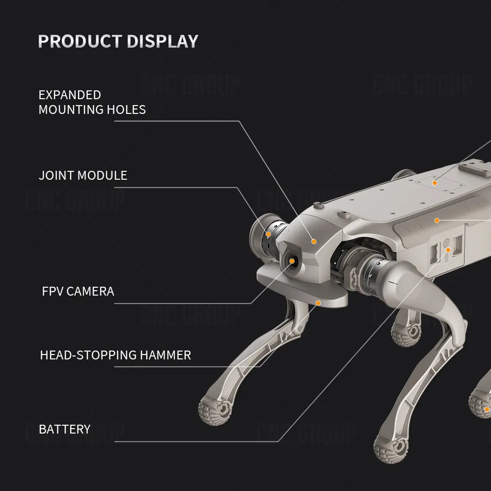 Intelligent 4-Legged Construction Machinery Robot Dog with Bionic Quadruped Design