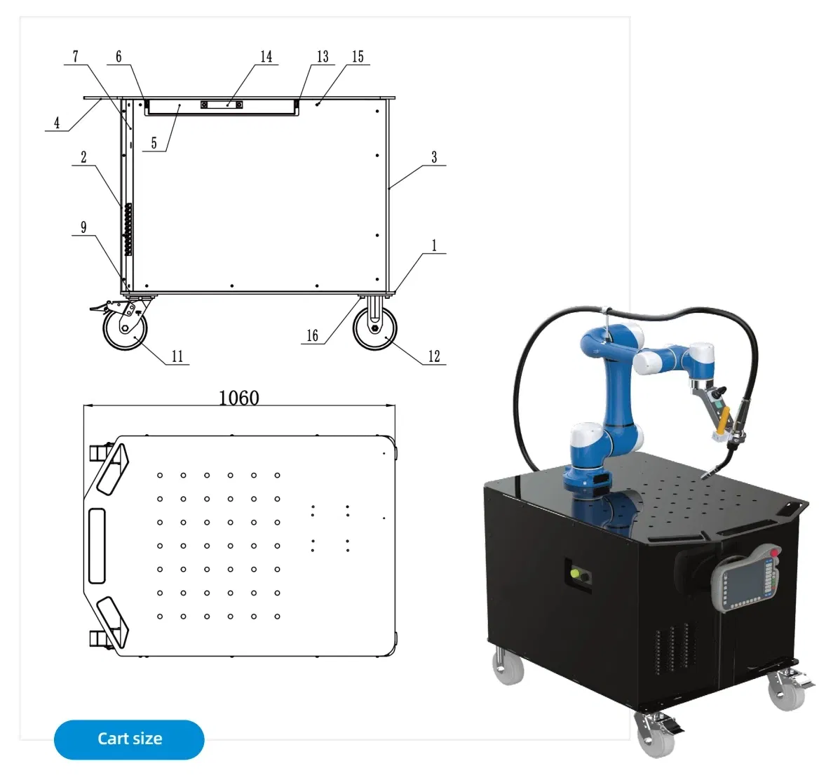 6-Axis Compact Lightweight Collaborative Welding Robot Crp for Easy Programming