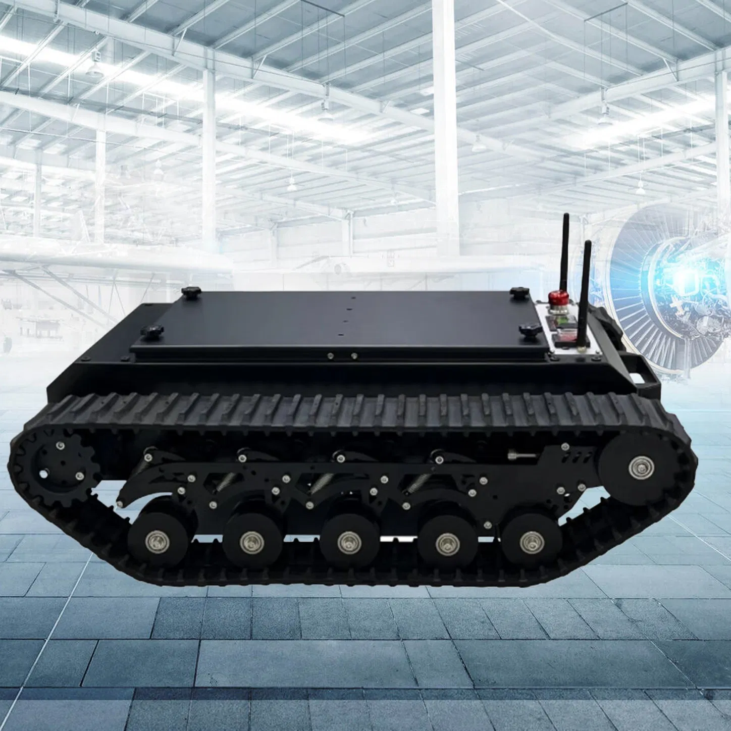 Multisensor Compatible Tracked Robot Chassis with IP68 Waterproof Rating for Environmental Water Quality and Soil Detection