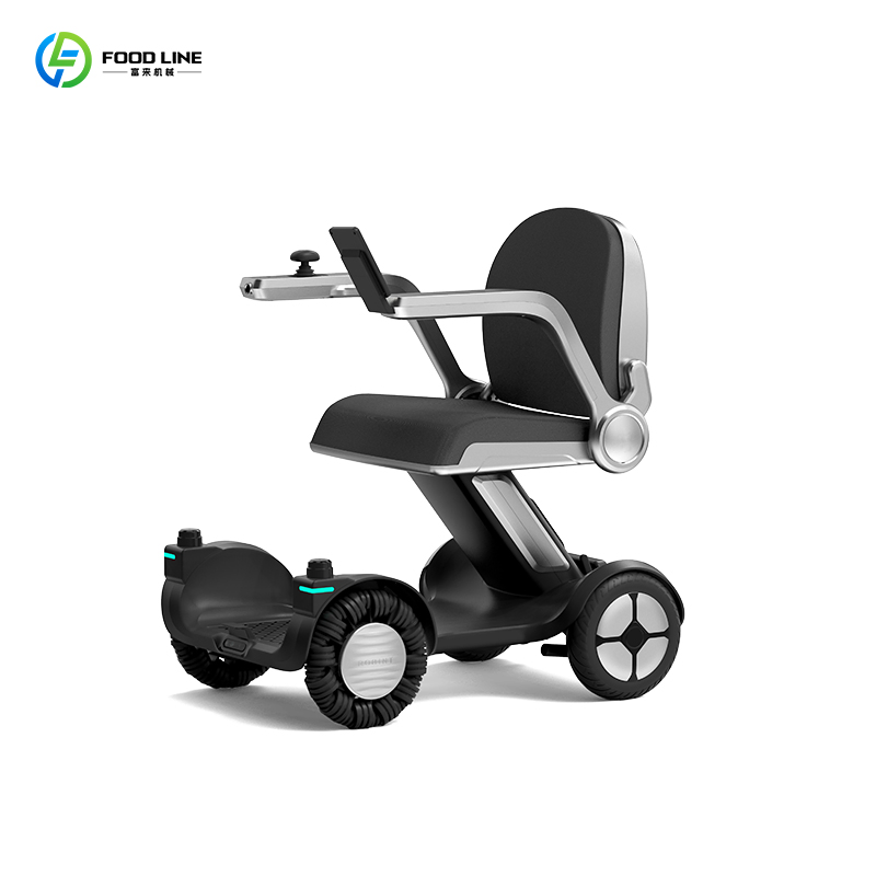 Foldable Lightweight Carbon Fiber Structure Remote Control Assisted Walking Wheelchair Robot