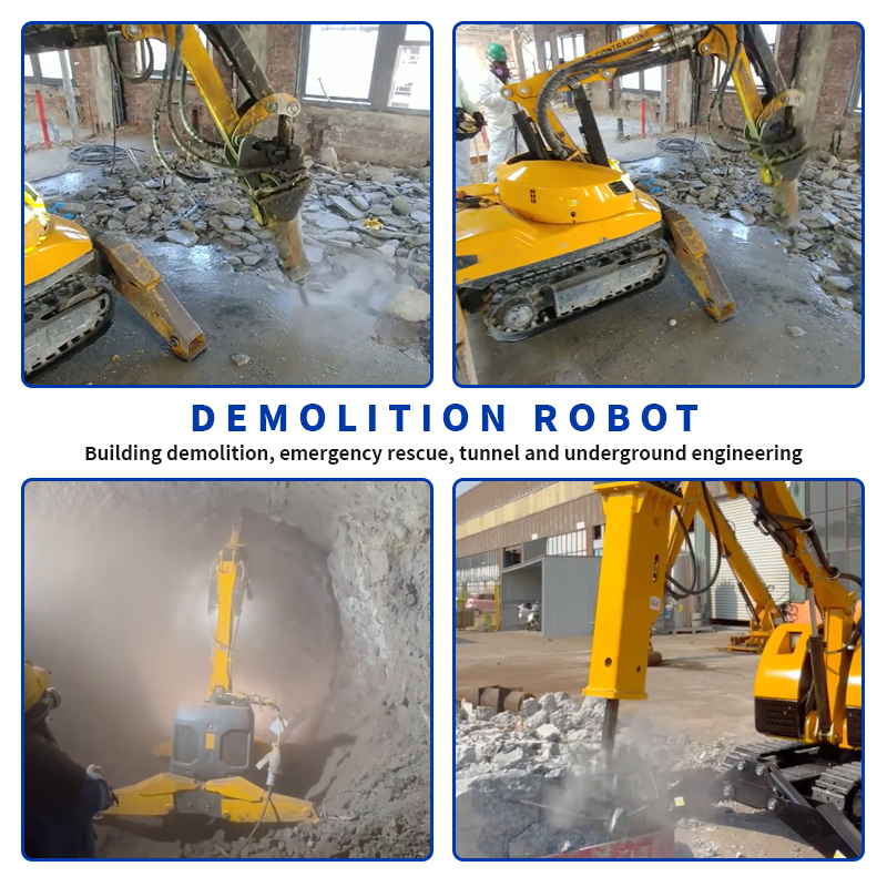 Indoor Concrete Demolition Mine Robot Demolition Silent Narrow Space Operations