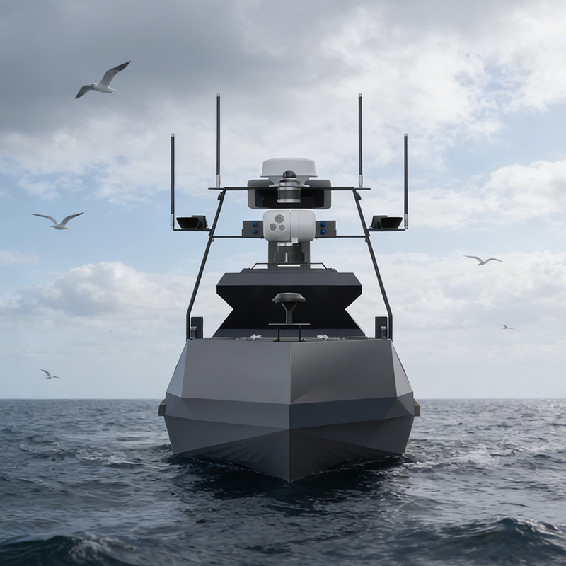 Wide-Area Marine Research Platform for Long-Duration Survey Missions Unmanned Boat