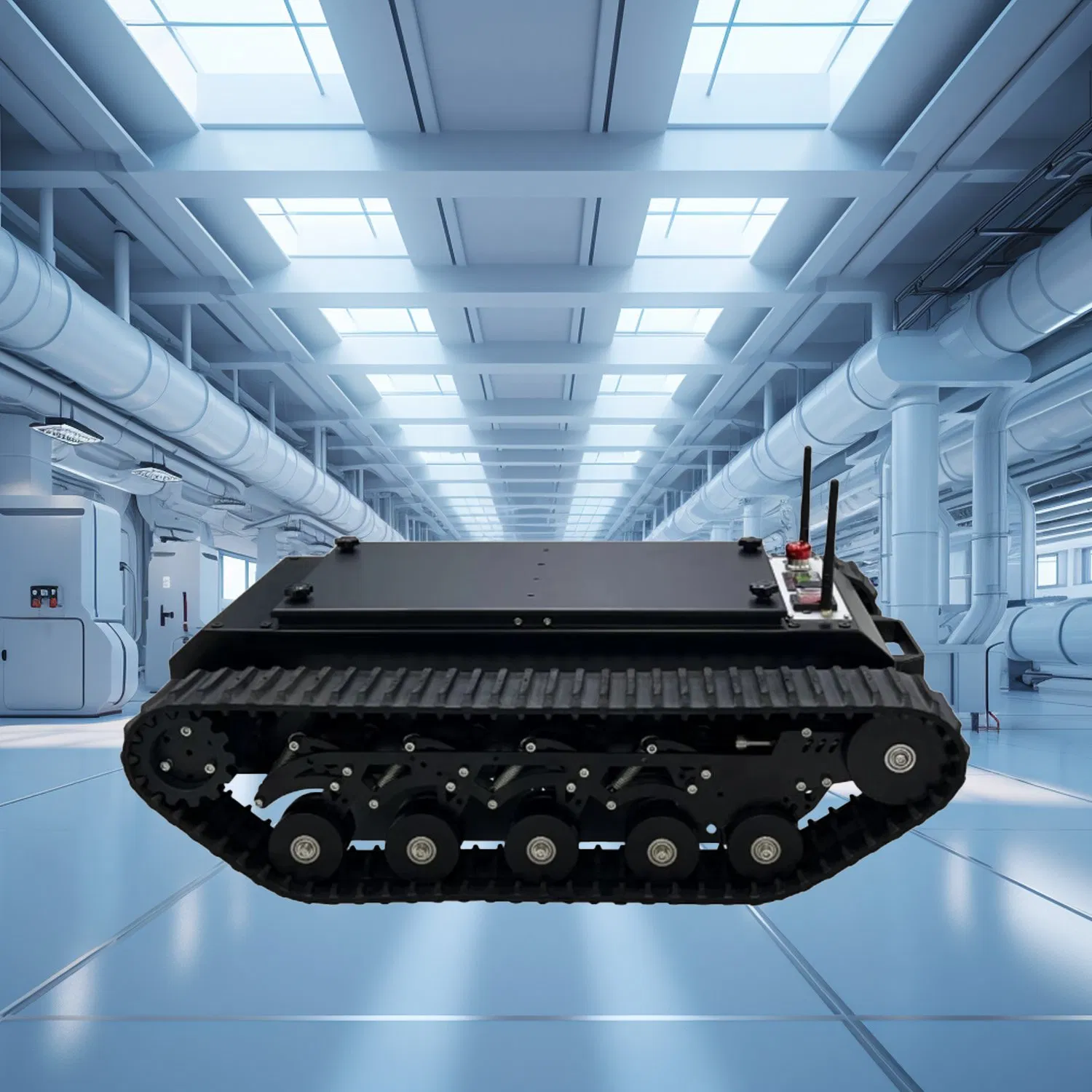 Lightweight Educational Tracked Robot Chassis with Raspberry Pi Compatibility Customizable Mounting Holes for Stem Projects