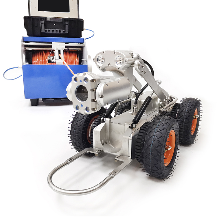 IP68 Waterproof Wheeled CCTV Sewer Pipe Inspection Robot Camera System