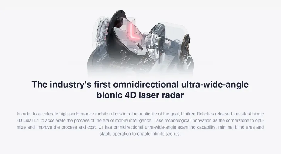 Unitree 4D Lidar L1 Details
