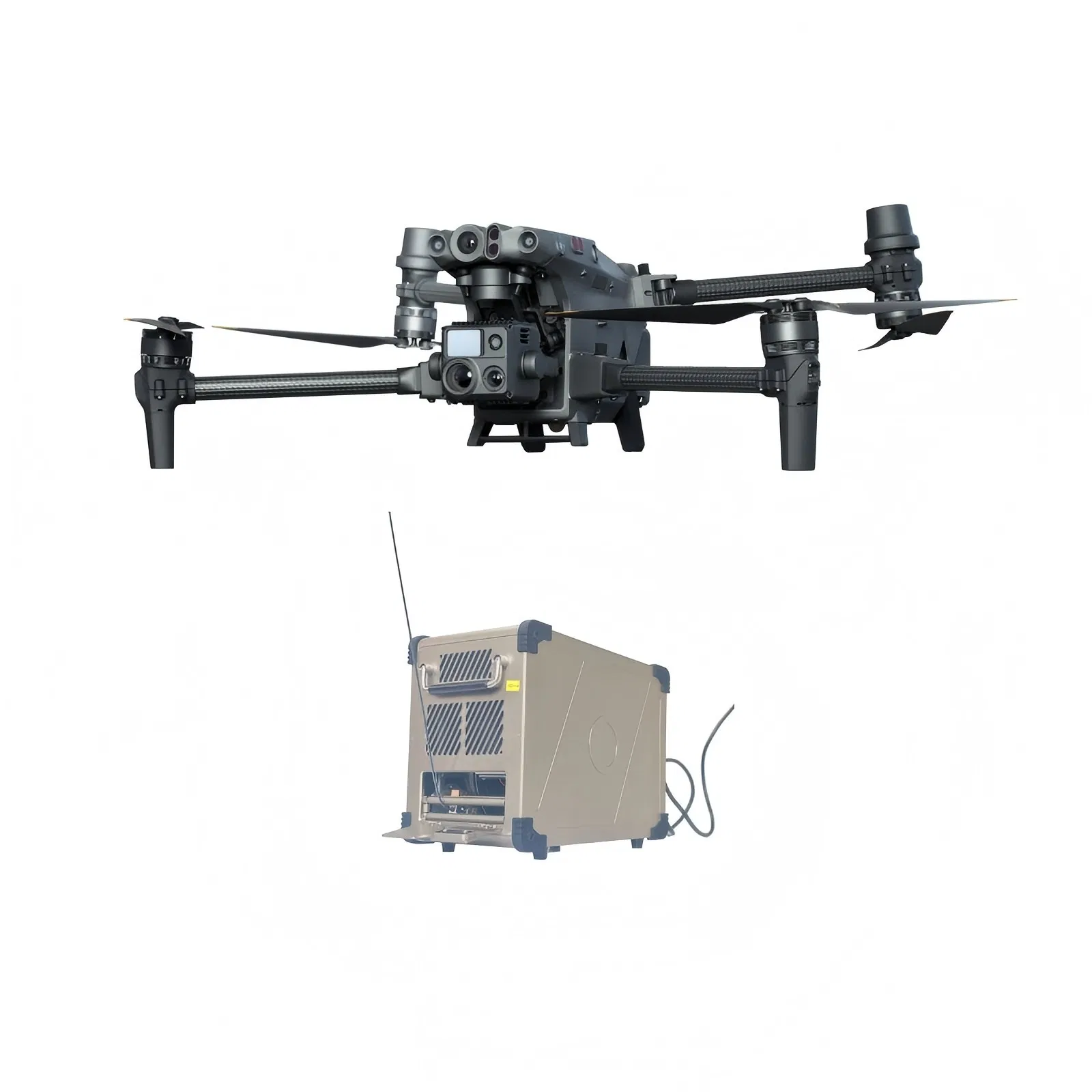 Latest Research and Development of Tethered Unmanned Aerial Vehicles, Suitable for High-Rise Firefighting, Model: G35-M30-55m