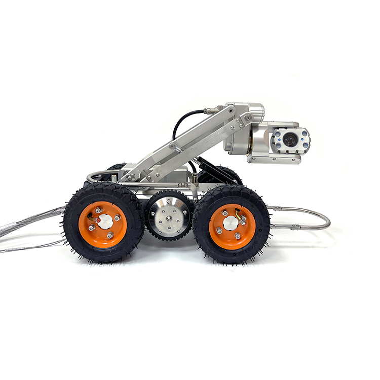 IP68 Waterproof Wheeled CCTV Sewer Pipe Inspection Robot Camera System