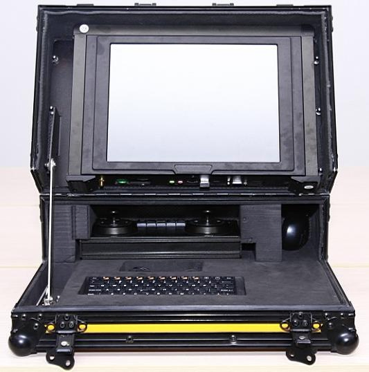 12 Inch Screen Pan Tilt 120m Cable Pipe Inspection Crawler Robot with 90mm Camera Lens, Waterproof IP68