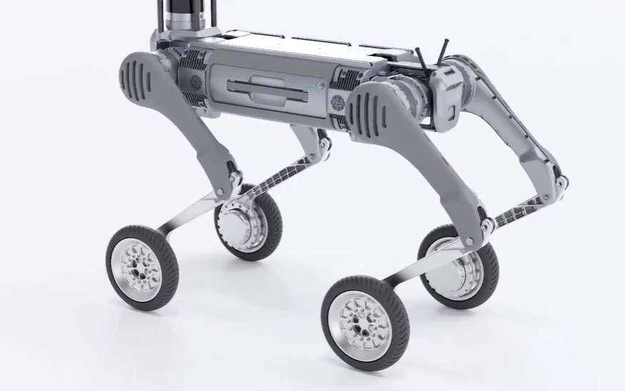 Industrial Intellengent Robot Dog Unitree B2-W with Flexible Moving