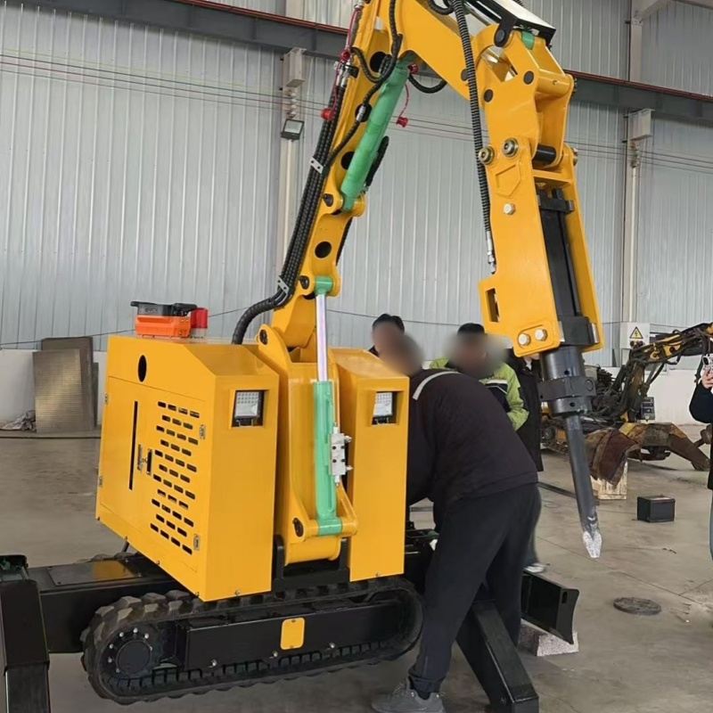 Electric Drive Demolition Robot Compact Crawler Crushing Equipment for Indoor Narrow Space Work