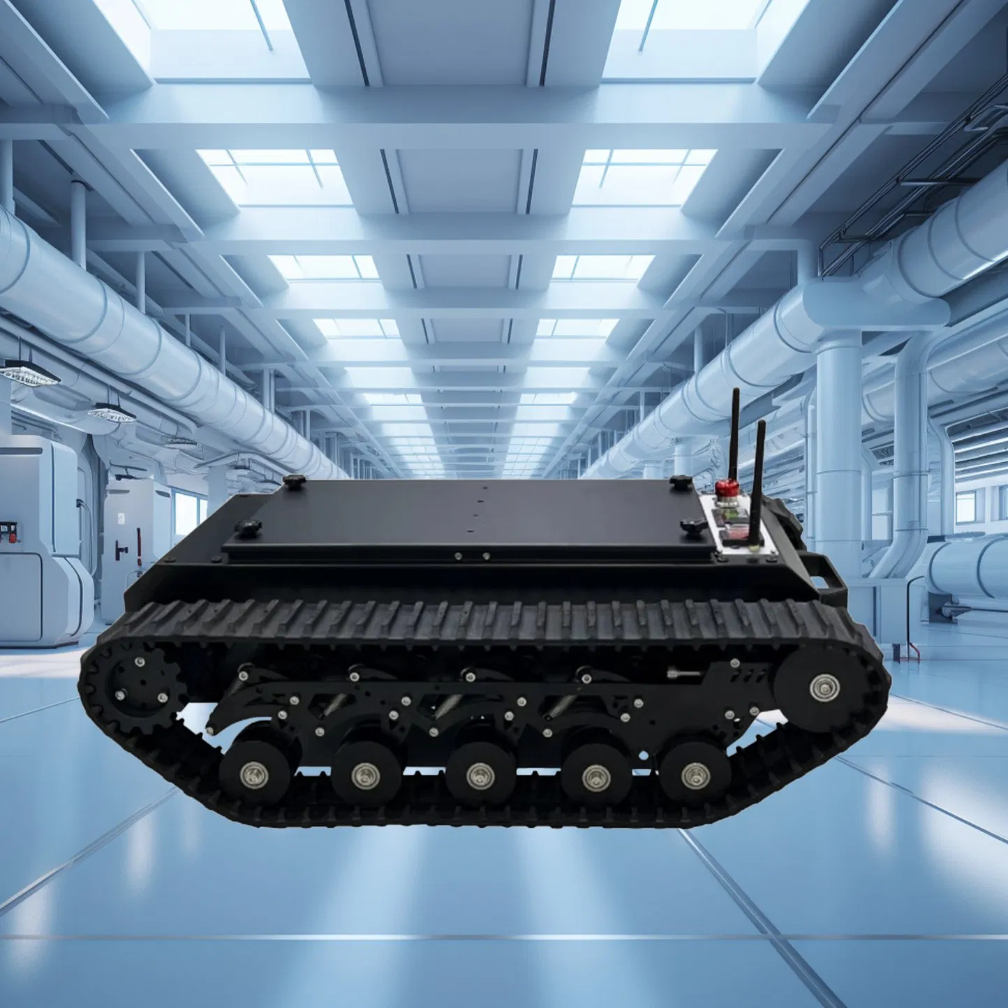 Multisensor Compatible Tracked Robot Chassis with IP68 Waterproof Rating for Environmental Water Quality and Soil Detection