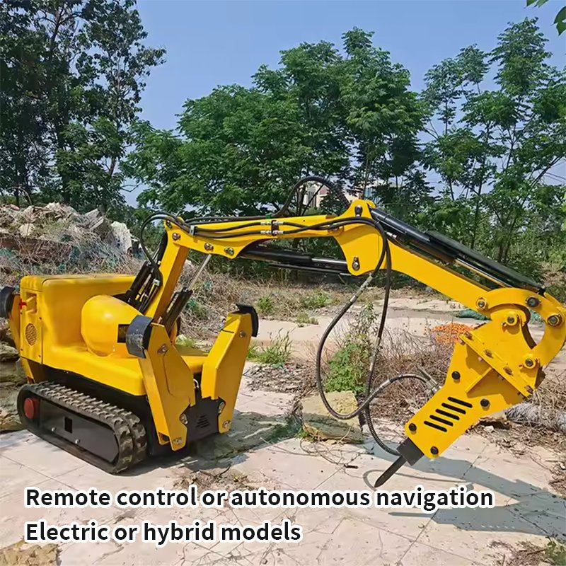 Indoor Concrete Demolition Mine Robot Demolition Silent Narrow Space Operations
