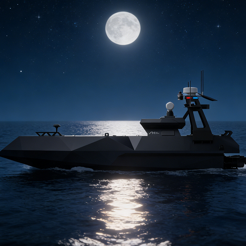 Wide-Area Marine Research Platform for Long-Duration Survey Missions Unmanned Boat