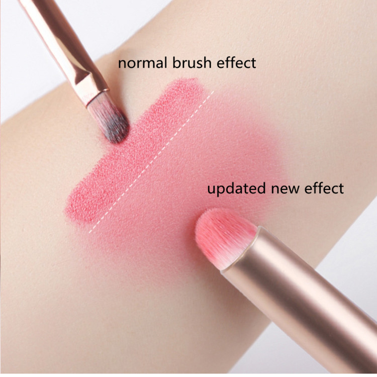 Small Luxury Tube Pink Purple Wood Make up Blending Lip Scrub Applicator Brush Round Custom Soft Makeup Lip Smudge Brush for Lip