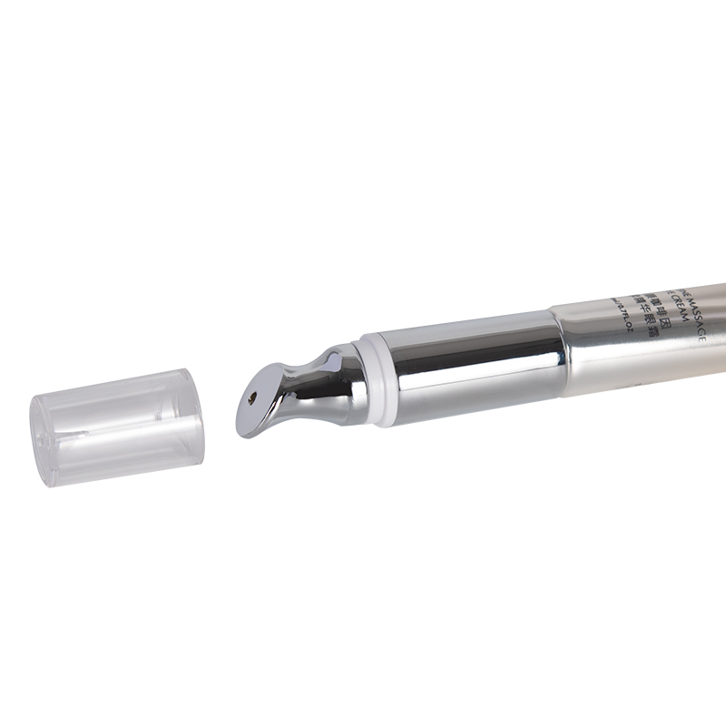 20ml Gold Aluminum Plastic Empty Squeeze Zinc Alloy Metal Applicator Vibrating Eye Cream Tube 19mm Diameter PP Cap Cosmetics