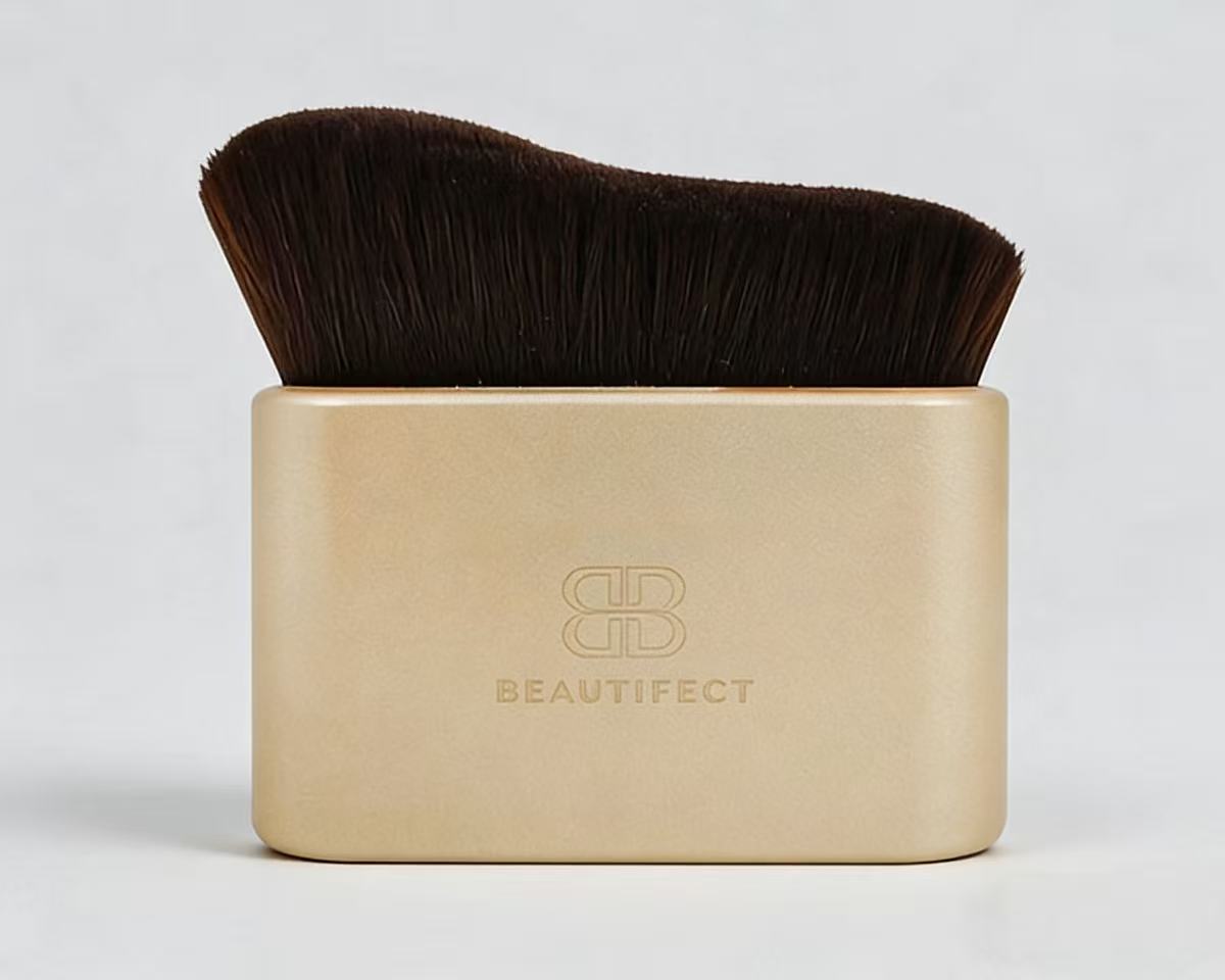 Source Factory Luxury Makeup Brush Jade Roller Beauty Set with Quilted Cosmetic Case Wholesale Custom