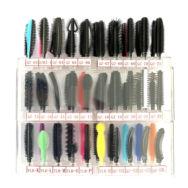 Assorted Luxury Rubber Mascara Brush Applicator