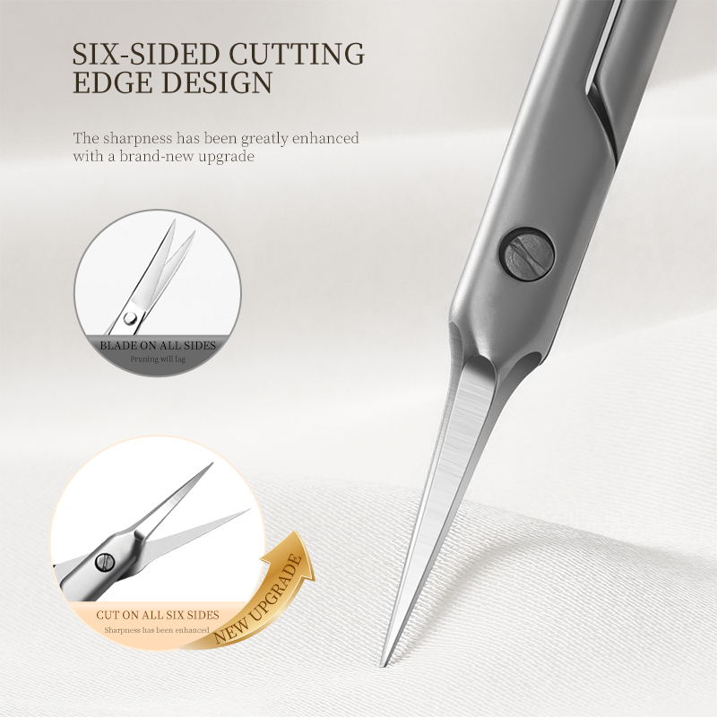 Manufacturer's Stainless Steel Manicure Cuticle Scissors with Sharp Tip and Straight Blade for Nail Salon Beauty Tool