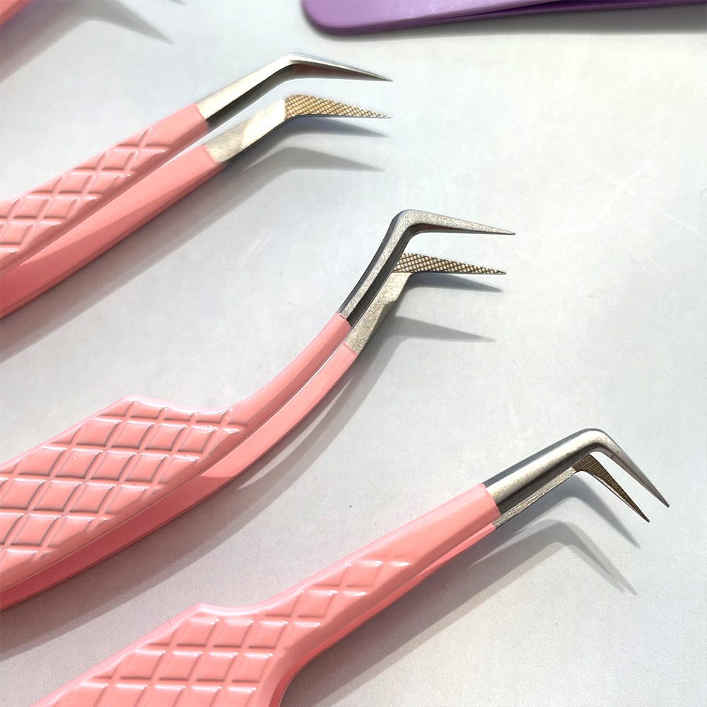 Private Label Eyelash Extension Tweezers Makeup Tools Pince Eyebrow Tweezers Anti Static Eyelashes Tweezers Tongs Pincers Pinzet