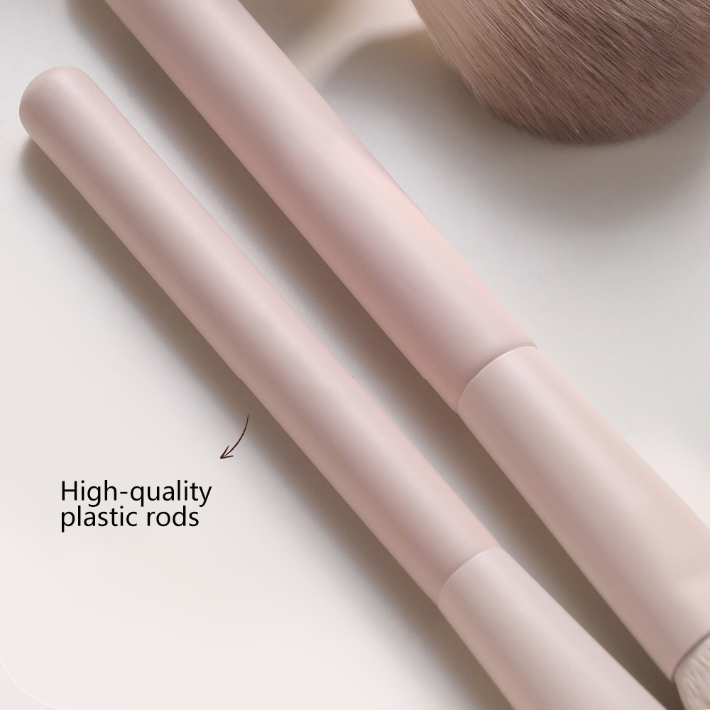 Pink New 13PCS 10PCS 7PCS Vegan Synthetic Bristles Professional Plastic Handle Face Concealer Makeup Brush Set Free Sample