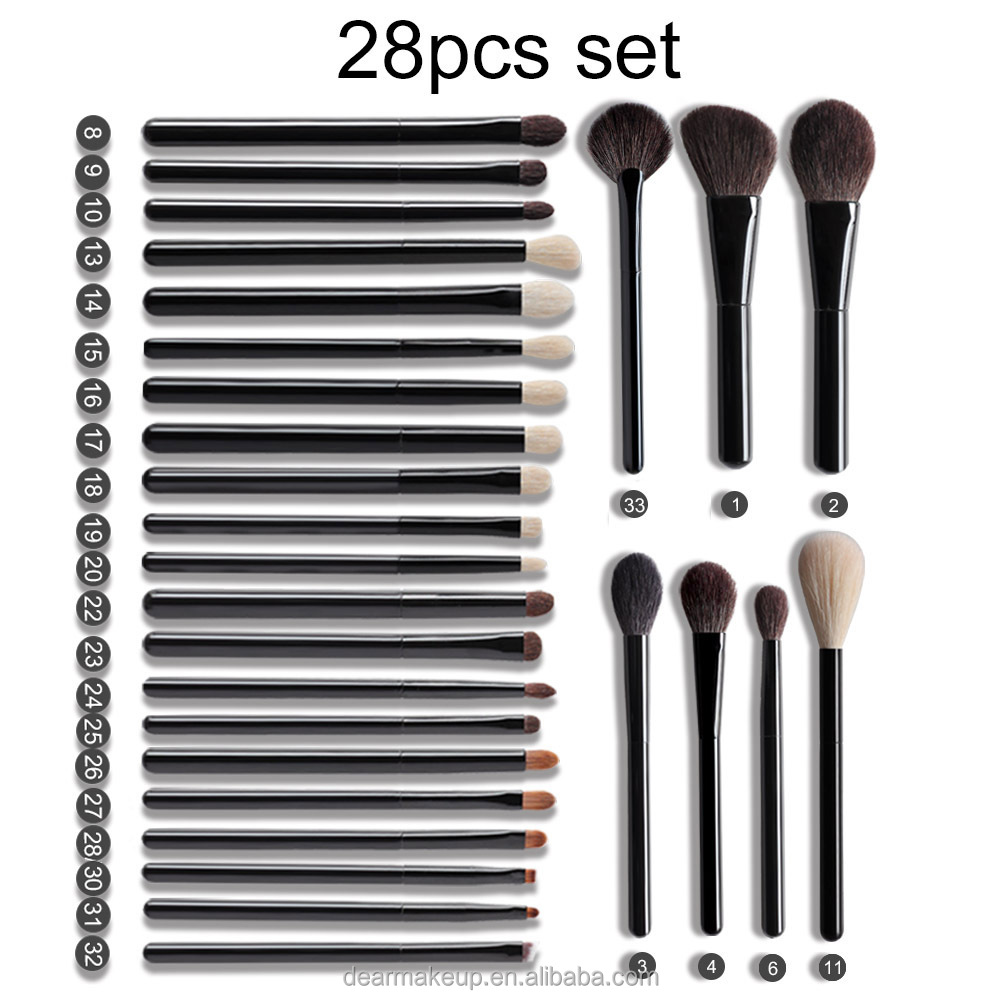 Private Label Personalized Professional Cosmetic Makeup Brushes Set With Pure Handcraft Bristle