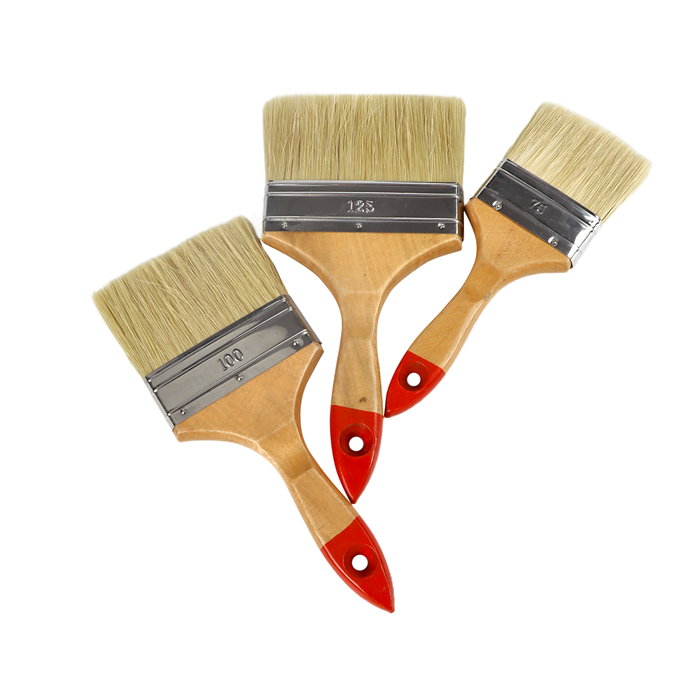 Industrial Grade Synthetic Fiber Paint Brushes Quality Wooden Handle Customizable Natural Wall Paint-Direct Factory Price OEM