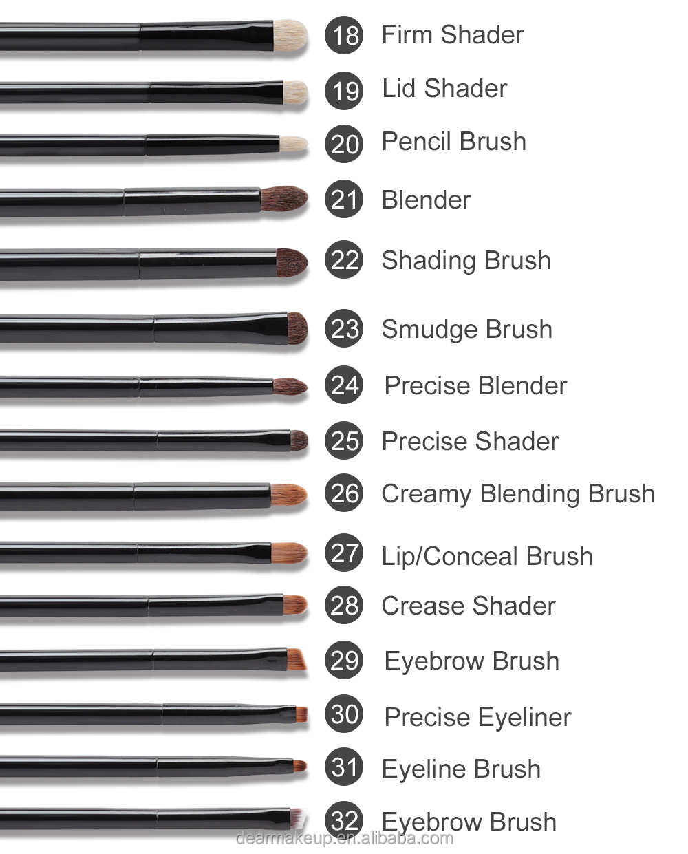Private Label Personalized Professional Cosmetic Makeup Brushes Set With Pure Handcraft Bristle