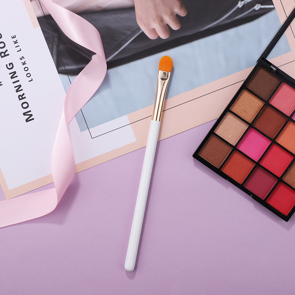 Private Labels Thin Flat Single One Concealer Makeup Brush Beauty Tools Synthetic Vegan Hair for Makeup Portable