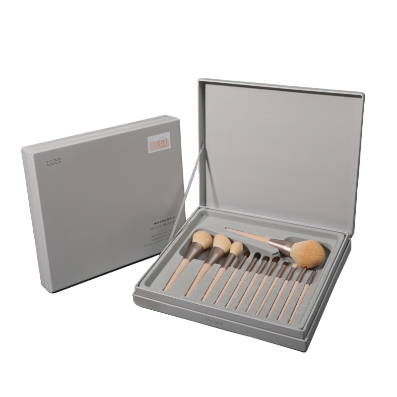 OMET Cosmetic Makeup Brush Packaging Gift Box with Embossing Recycled Materials Customizable Size &amp; Logo
