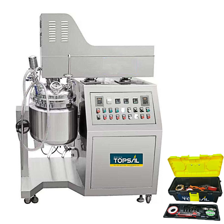 Topsail 200L Automatic Lifting Emulsifier Shampoo Mixer Beauty Blenders Oil Making Machine