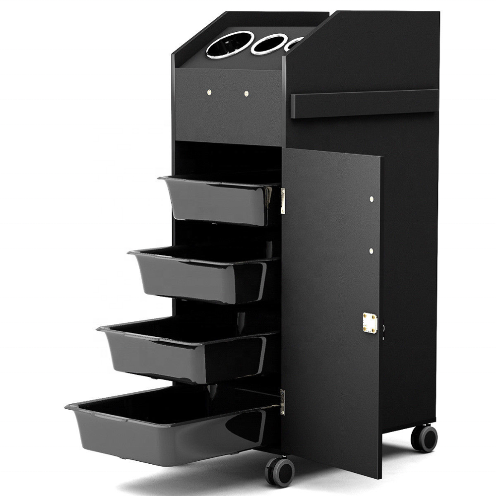 Salon Furniture 360 Degree Stylist Equipment with Lockable Rolling Wheels Beauty Salon Trolley