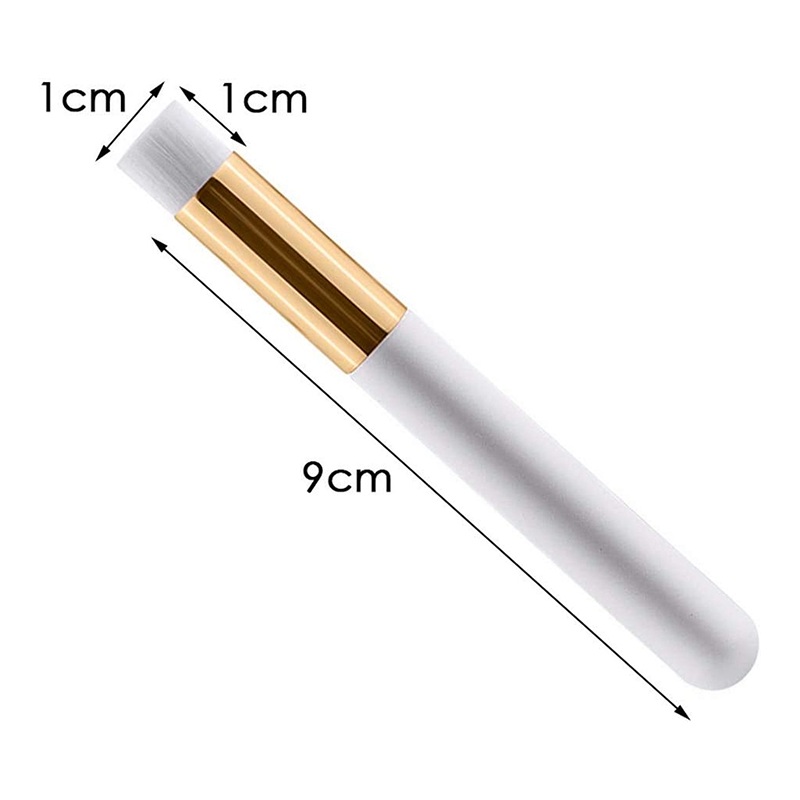 Wood Material Synthetic Hair Gold Yellow Color Soft Eyelash Extension Makeup Cleaning Brush