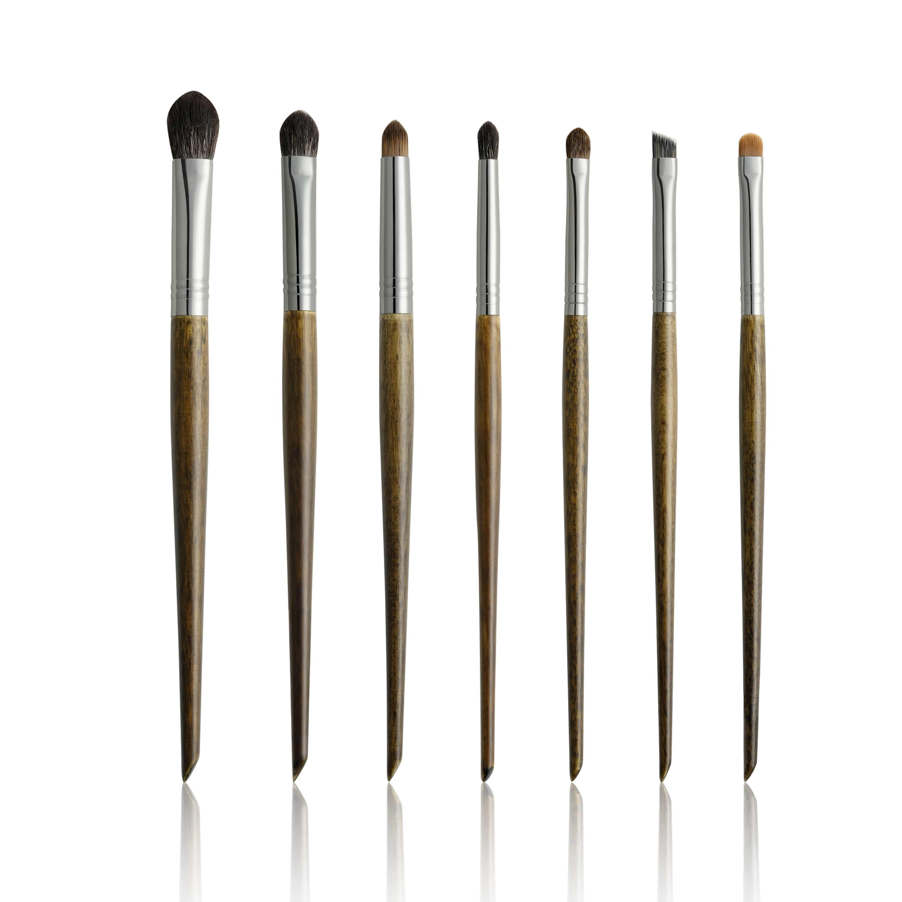 YM Factory Custom Luxury Professional Eye Makeup Brush Kit Custom Logo Wholesale Made From Natural Goat &amp; Pony Hair