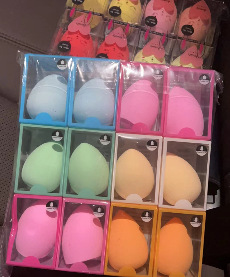 Factory Wholesale Custom Logo Beauty Makeup Blender Bakeup Sponge Ultra Soft Peach Makeup Sponge